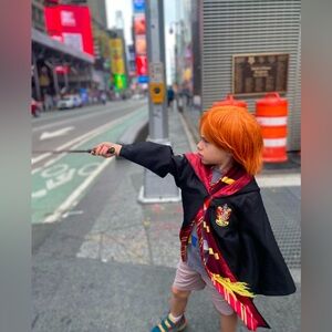 Harry Potter Ron Weasley costume wig cape tie kids